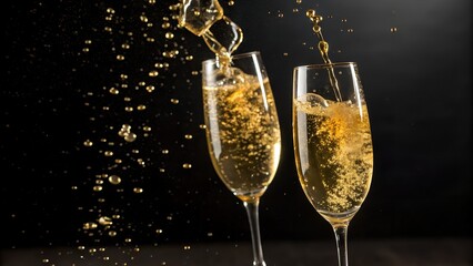 two glasses of champagne