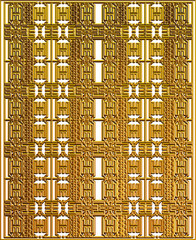 seamless pattern with gold ornaments, 3D Luxury Wall Art Ornament. Ideal for Luxury wall art design, luxury branding, fashion and decorative themes.