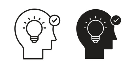 Understand icon logo set. thin line concept simple icon or design element