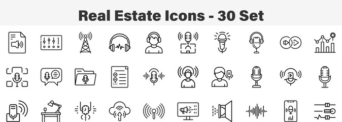 Real Estate and Property Investment Icon Set