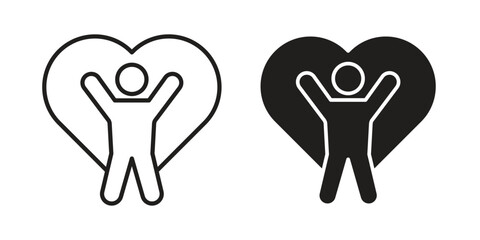 Wellness icon logo set. thin line concept simple icon or design element