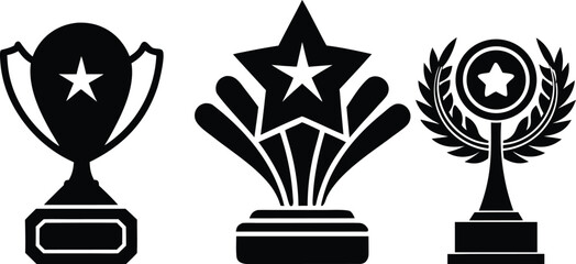 Adobe Illustrator Artwork black and white trophy