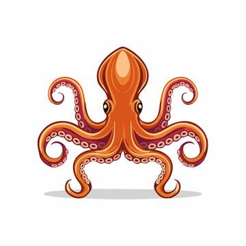 Cartoon Octopus Illustration: A vibrant depiction of marine life and underwater creatures