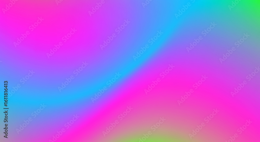 Poster vibrant abstract gradient background with a soft and smooth blend of magenta, cyan, and lime green c