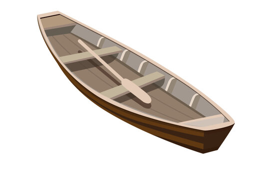 rowing boat on white background vector design