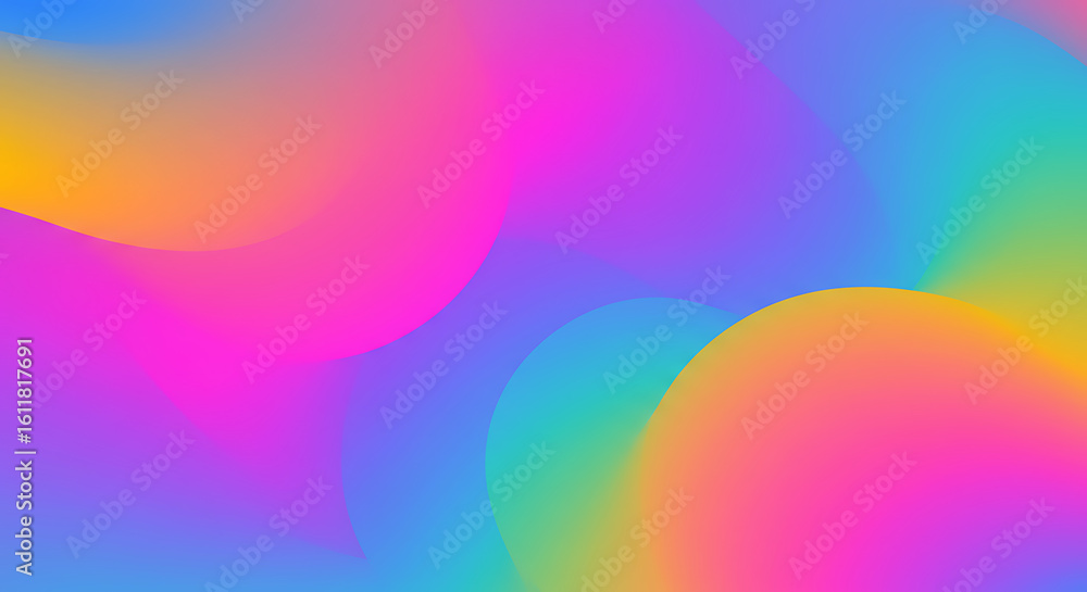 Aufkleber vibrant abstract background with flowing liquid gradient shapes. modern colorful design with smooth 
