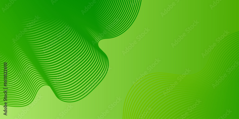 Poster abstract green wave background. fluid shapes composition. vector design concept. decorative web layo