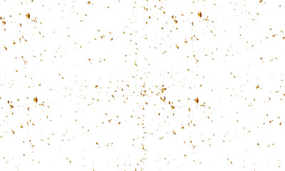 Gold confetti on transparent backdrop. Realistic falling tinsel. Luxury anniversary template. Flying decoration elements. Bright serpentine isolated. Vector. Golden Confetti