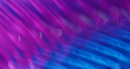 Blur flare. Glow background. Defocused purple pink blue neon colorful optical gleam illuminated...