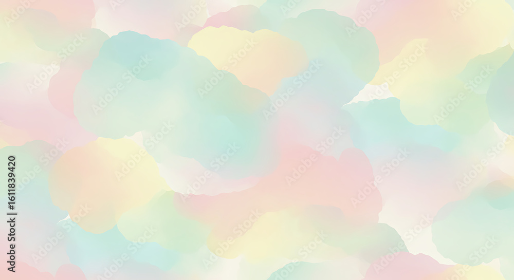 Aufkleber soft abstract background with gentle pastel watercolor washes. ethereal and dreamy design texture wi