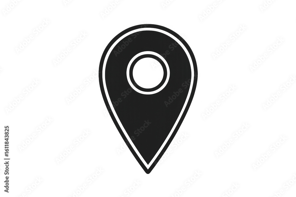 Poster map pointer icon with transparent background indicating location