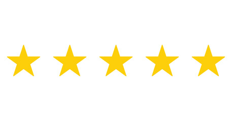 5 star rating concept vector on the white background. star review concept vector 