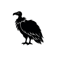 Obraz premium A vulture Bird's silhouette art vector illustration.