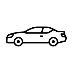 Black and white vector illustration of a classic car for transport and design concept