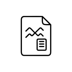 Outline a document with wavy lines text paper file