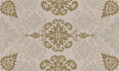 seamless pattern with floral ornament