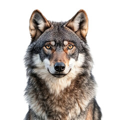 Grey wolf isolated on transparent background