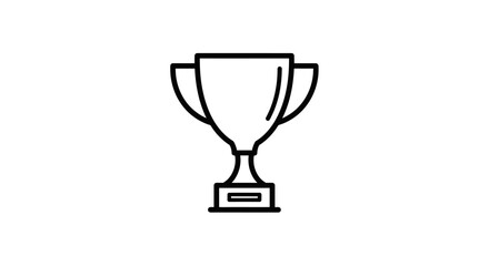 Trophy Icon Symbolizing Achievement Victory and Success in a Minimalist Line Art Style