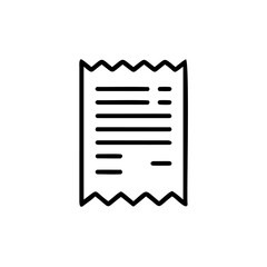 Simple icon a document with text paper lines