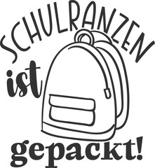 Schulranzen Ist Gepackt - German School Education Design