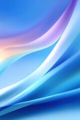 Fototapeta premium Abstract blue gradient background with smooth curving shapes and pastel highlights