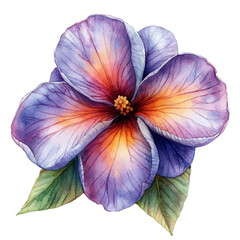 Plumeria Flower, watercolor drawing vector, isolated on a white background.