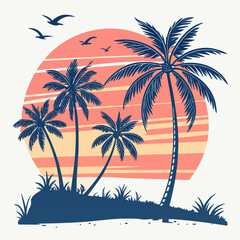 palm trees on the beach