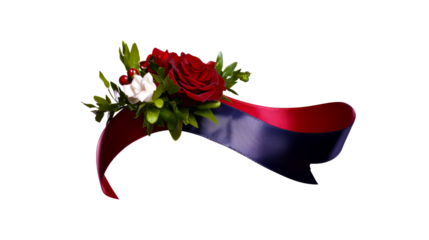 Colorful floral arrangement with ribbon for special occasions