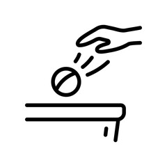 Bath salts bomb outline icon. Vector simple illustration from beauty concept. Sea salt ball for aromatherapy and relaxation