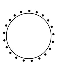 Circle clip art design on plain white transparent isolated background for card, shirt, hoodie, sweatshirt, apparel, tag, mug, icon, poster or badge