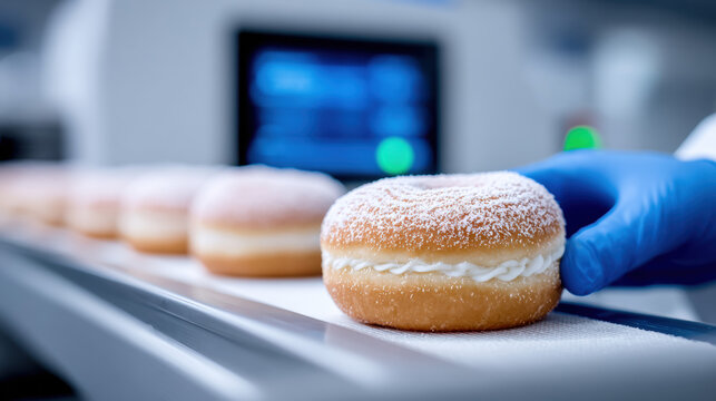 Donut factory, Training session featuring machines and demonstrations in a technology-focused environment.