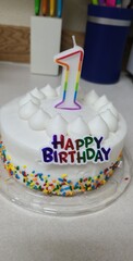 birthday cake with candles