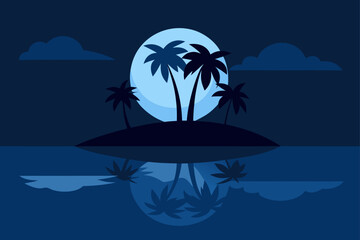 Fototapeta premium palm tree silhouette