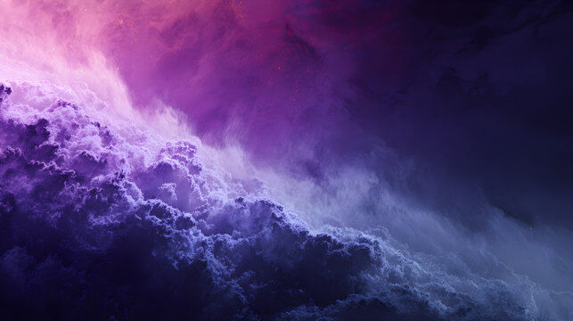 **Vibrant purple and black gradient forming an ethereal cosmic texture with a mysterious aura