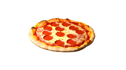 Delicious pepperoni pizza with melted cheese and crispy crust