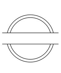 Circle clip art design on plain white transparent isolated background for card, shirt, hoodie, sweatshirt, apparel, tag, mug, icon, poster or badge
