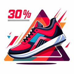 Shoes sale for social media post or square banner template design