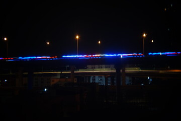 night traffic in the city