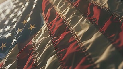 USA Flag With Solider sky blue background, Happy Memorial day USA, American Flag