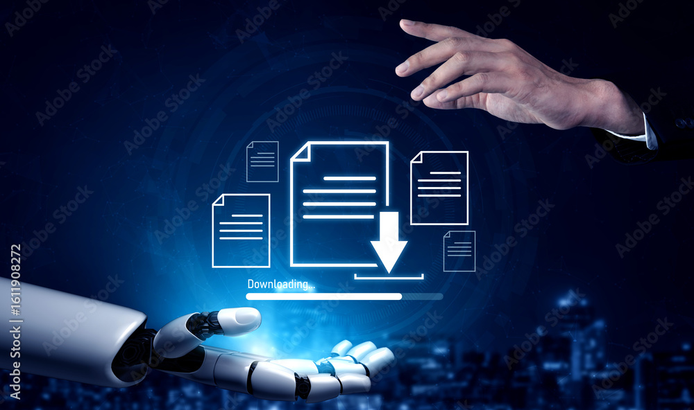 Poster ai facilitates digital document downloading and data access with optimized transfer process, improvi