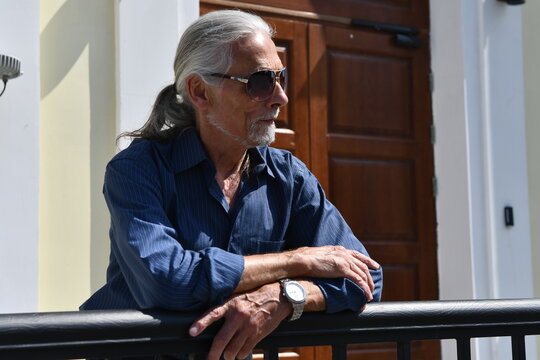 portrait of senior man in wheelchair