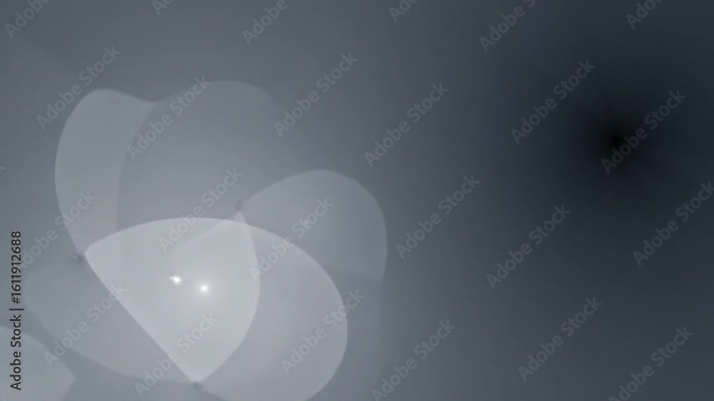 Poster abstract visualization of swirling gradients and luminous orbs in a digital dimension.