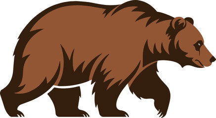 brown bear vector illustration textured fur detailed wildlife nature design ai eps jpeg png