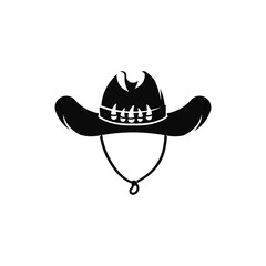 Stylish cowboy hat silhouette perfect for Western themes, rodeo events, and country lifestyle branding