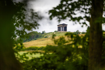 Landscape of Penshaw Monument in Sunderland looking beautiful on the hillsides. taken from Herrington Country Park