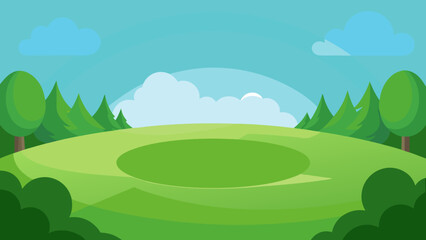 Obraz premium landscape with trees and clouds