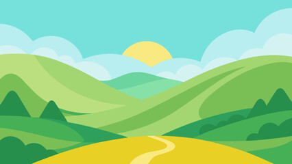 Obraz premium landscape with mountains and blue sky