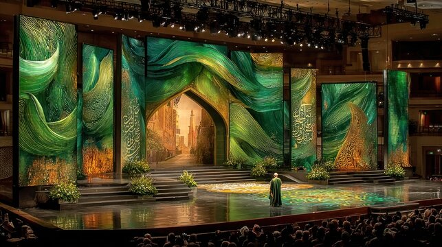 77th national anniversary celebration with Urdu calligraphy, green theme