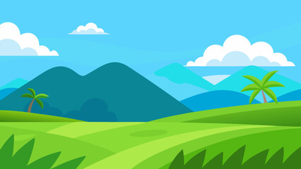Fototapeta premium landscape with mountains and blue sky