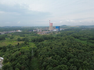 Coal Power Plant in Łagisza, Będzin, Aerial